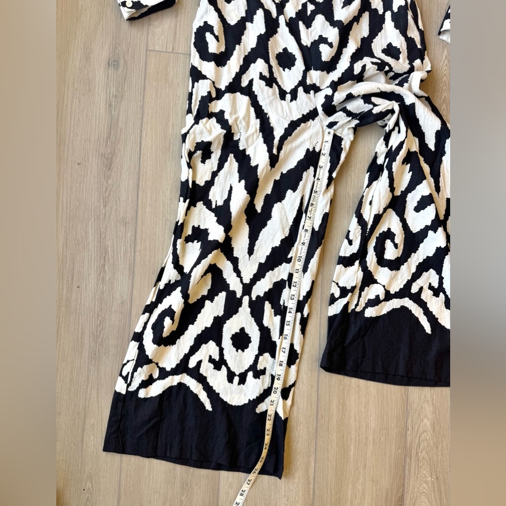 Rachel Zoe Printed Linen/Rayon 2 Piece set. Wide leg pant Sz L EUC Resort Wear - Picture 12 of 16